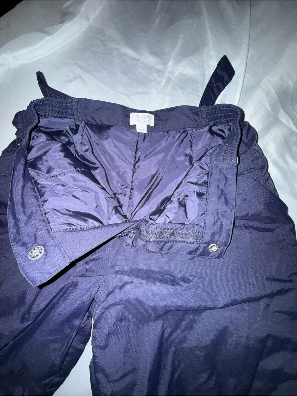 Kid’s Children’s Place Navy Windbreaker Ski Pants- size 12